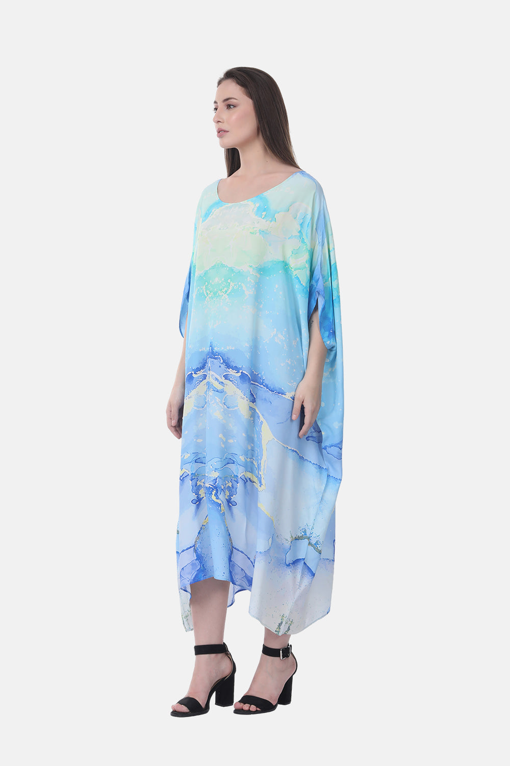 TEMPER BLUE - BOX KAFTAN - TheSwankStore