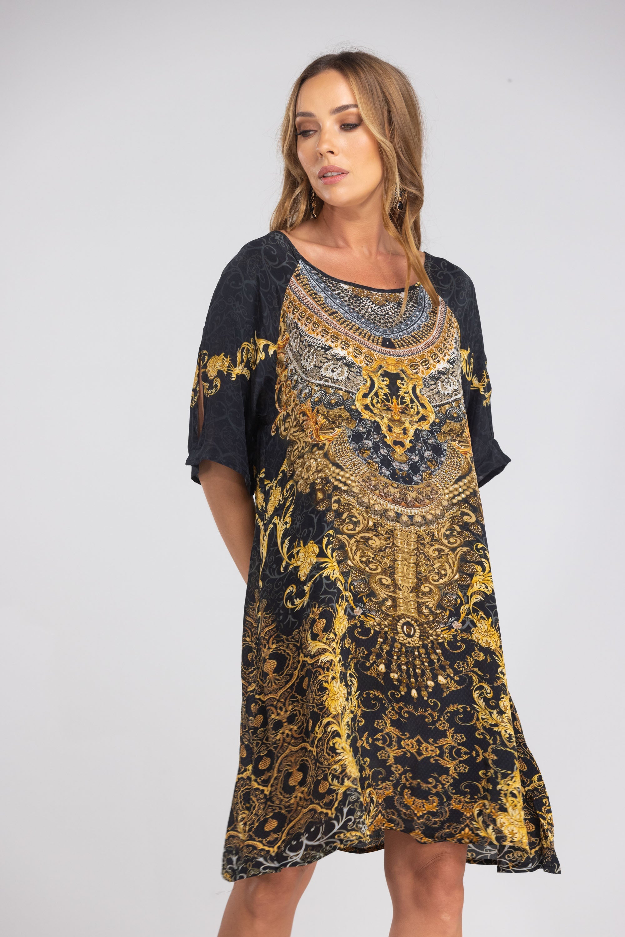 VALLETTA - SLIT SLEEVE DRESS - TheSwankStore