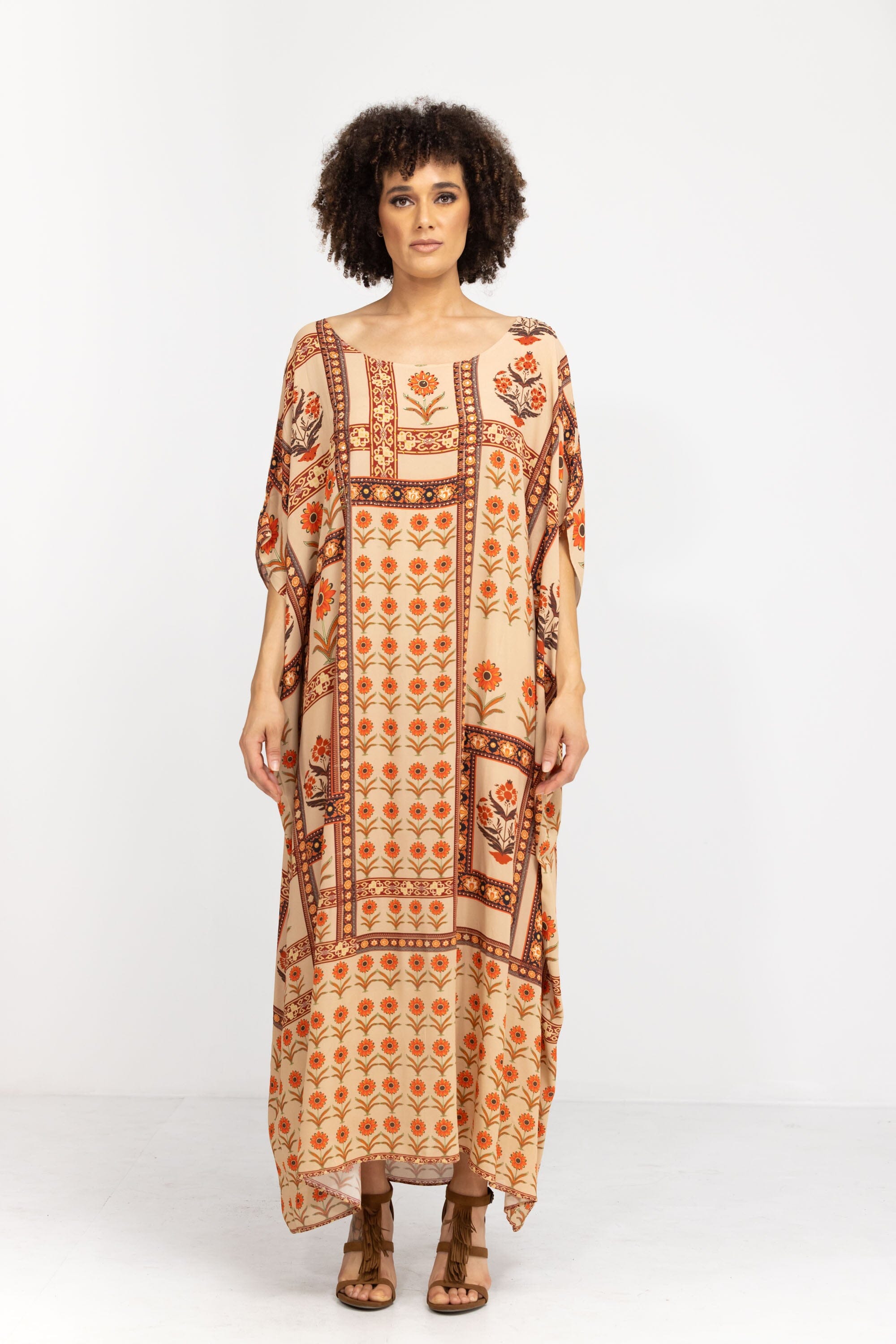 MAHOGANY - BOX KAFTAN - TheSwankStore