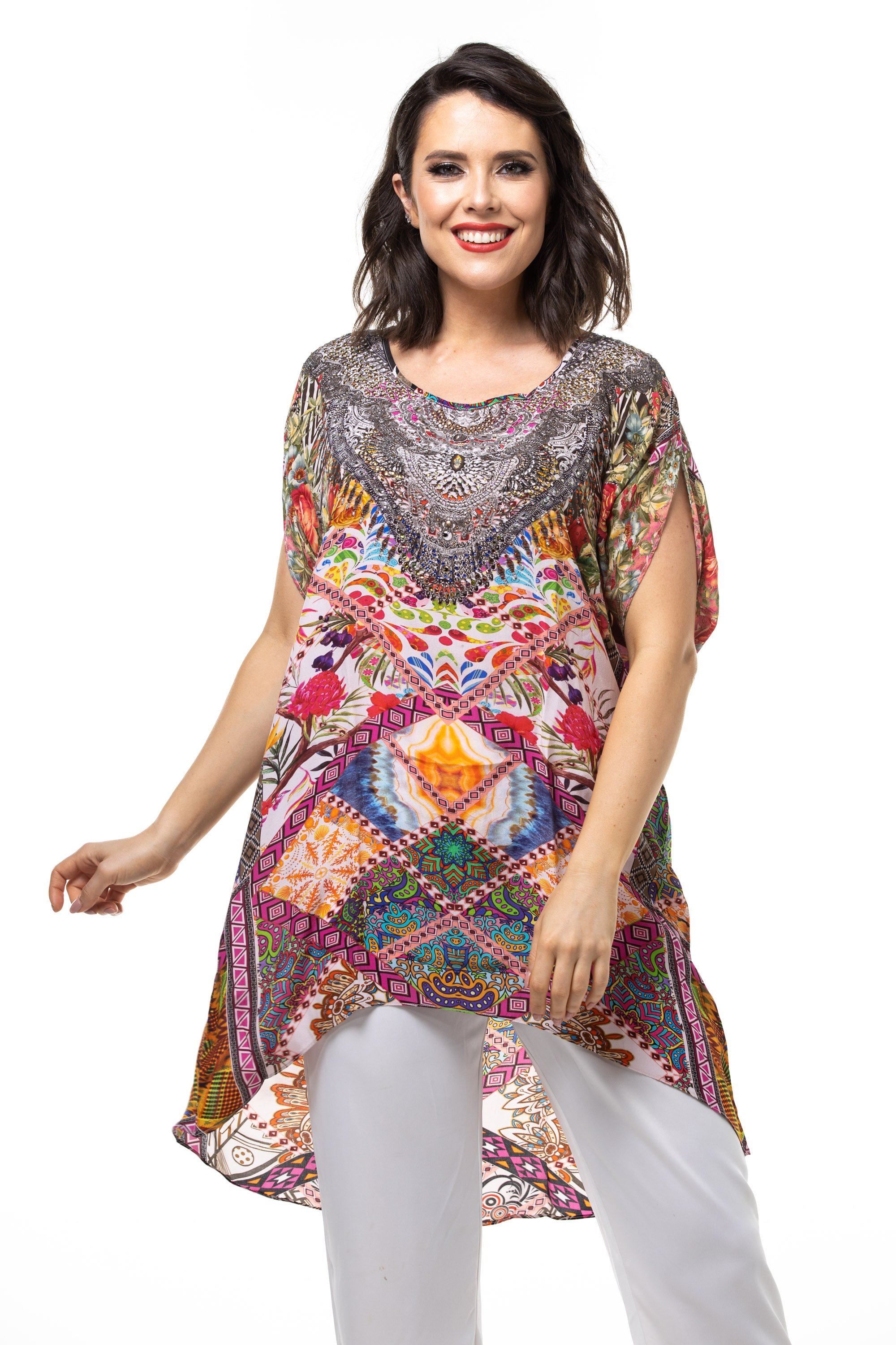TUNISIA - Kaftan Tunic Top (Longer Style) - TheSwankStore
