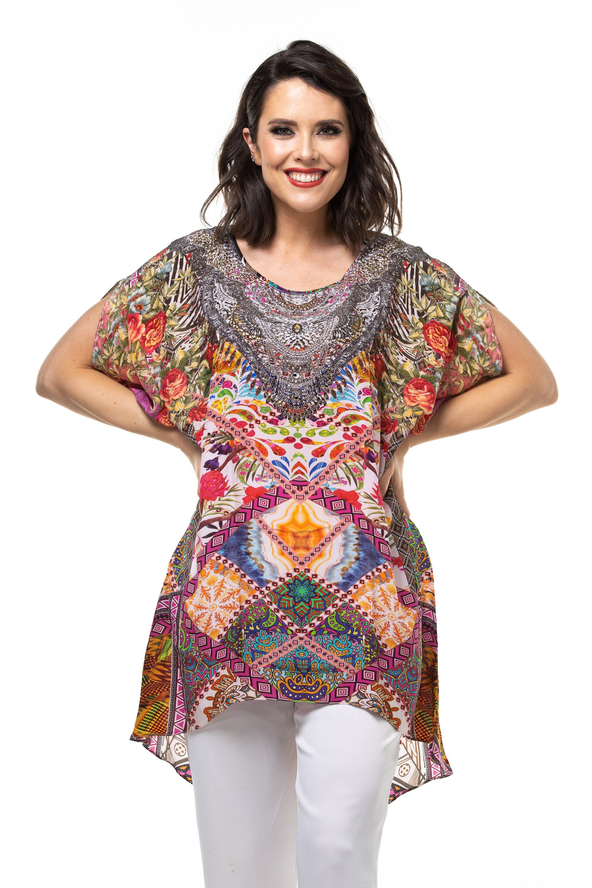 TUNISIA - Kaftan Tunic Top (Longer Style) - TheSwankStore
